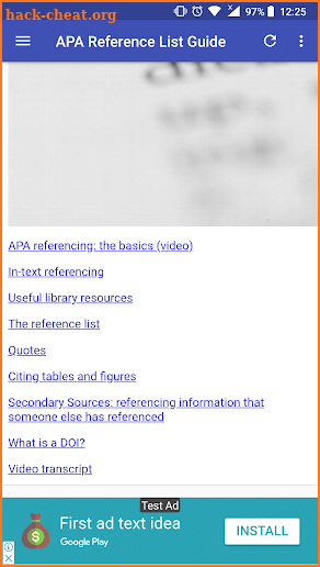 APA Style Citing & Referencing Guide screenshot