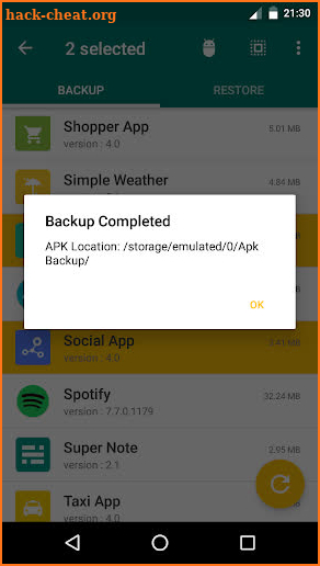 APK Backup screenshot