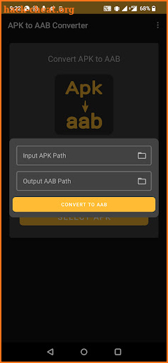 apk to aab converter screenshot