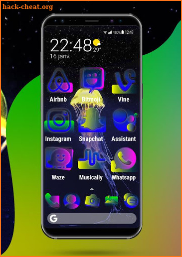 Apolo Fluo - Theme, Icon pack, Wallpaper screenshot