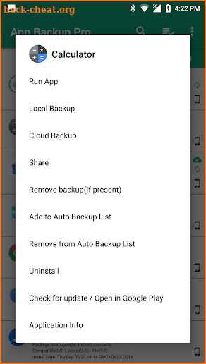 App Backup & Share Pro screenshot