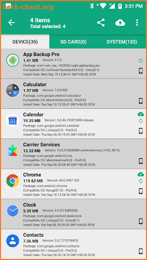 App Backup & Share Pro screenshot
