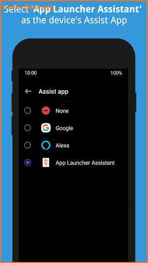 App Launcher Assistant screenshot