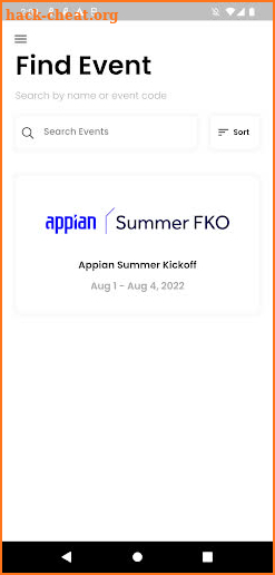 Appian Events screenshot