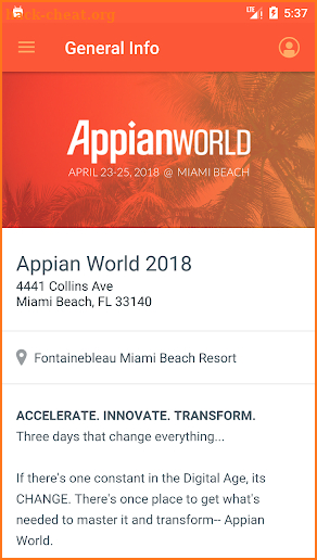 Appian World 2018 screenshot
