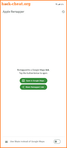 Apple Remapper: Open Map links screenshot