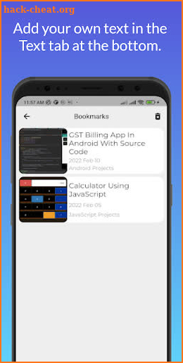 Application Source code screenshot