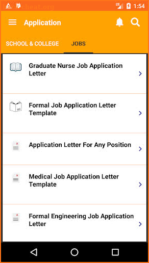 Application Writing screenshot