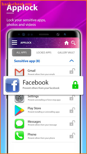 Applock - Fingerprint Password & Gallery Vault Pro screenshot