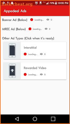 Appodeal Ads Example and Demo screenshot