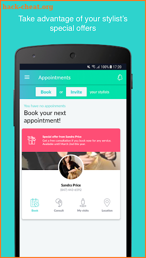 Appointment Booking App for Independent Stylists screenshot