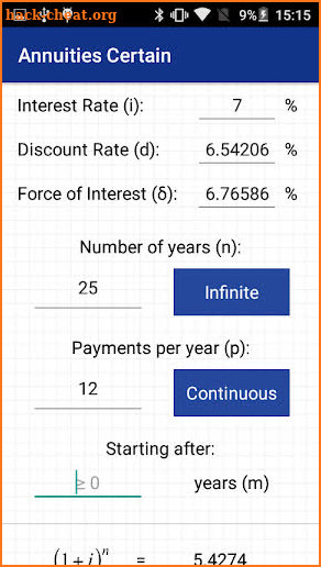 Apptuary: Actuarial Calculator screenshot