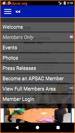APSAC Mobile App screenshot
