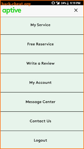 Aptive Customer App screenshot