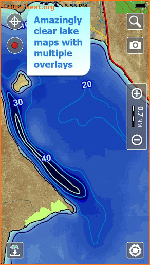 Aqua Map Oregon Lakes GPS screenshot