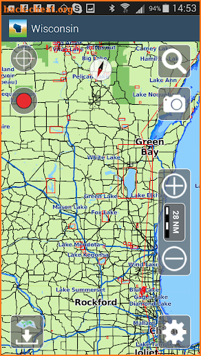 Aqua Map Wisconsin Lakes GPS screenshot