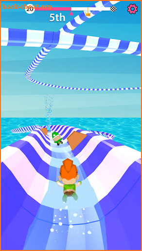 Aqua Path Slide Water Park Race 3D Game screenshot