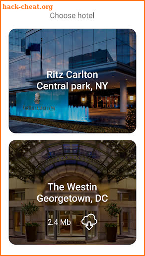 AR Ritz-Carlton & Westin screenshot