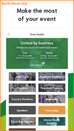 Arab Health 2021 screenshot