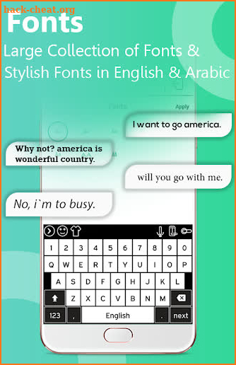 Arabic Keyboard: Arabic language Typing & Fonts screenshot
