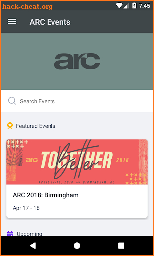 ARC Conference & Events screenshot
