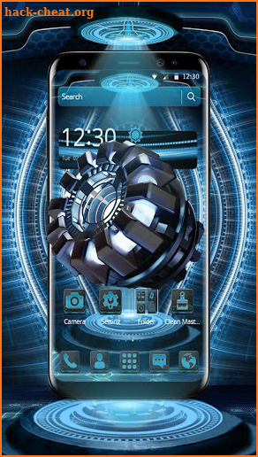 Arc Reactor Neon Light Technology Theme screenshot