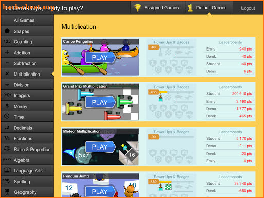 Arcademics screenshot