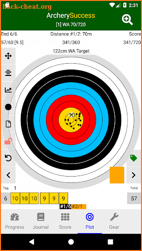 Archery Success 2018: Archery Score, Plot, Journal screenshot