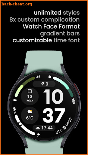Arcs D5: Wear OS 4 watch face screenshot