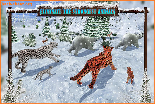 Arctic Leopard Family Snow Forest Sim screenshot
