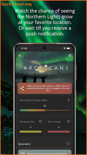 Arcticans Aurora Forecast screenshot