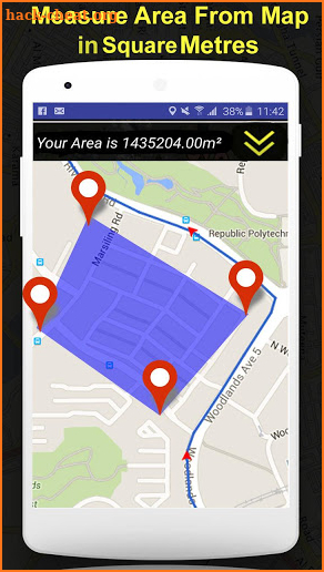 Area and Distance Measurement App screenshot