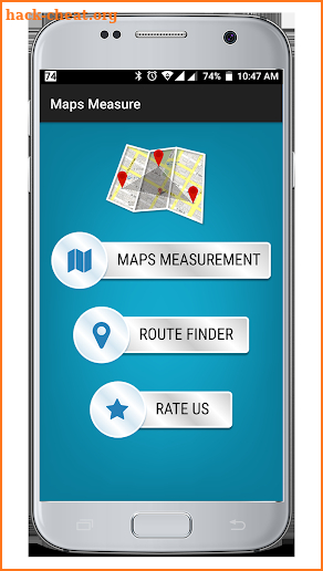 Area and distance measuring calculator & field map screenshot