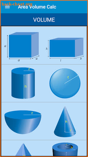 Area Volume Calc screenshot
