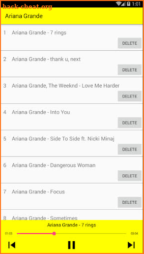 Ariana Grande 2019 Songs screenshot