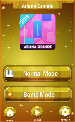 Ariana Grande Piano Black Tiles 2019 screenshot