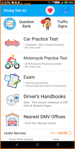 Arizona DMV Permit Practice Driving Test 2018 screenshot