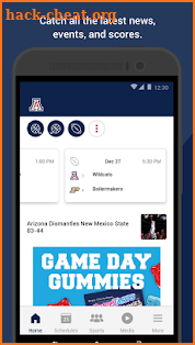 Arizona Wildcats Gameday App screenshot
