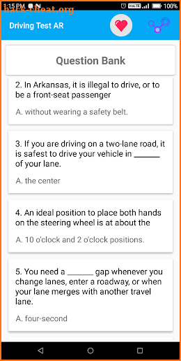 Arkansas DMV Permit Practice Driving Test 2018 screenshot