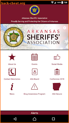 Arkansas Sheriffs’ Association screenshot