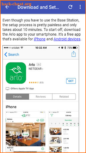 Arlo Camera Guide screenshot