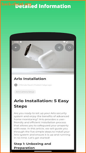 Arlo Setup App screenshot