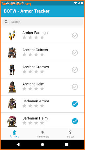 Armor Tracker for BOTW screenshot