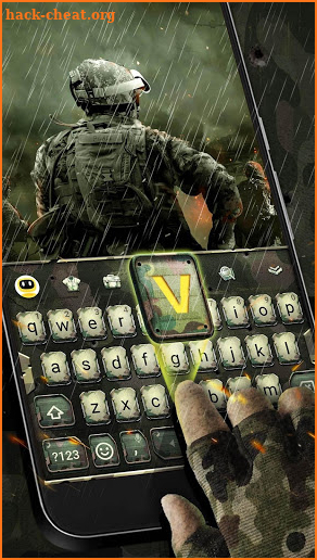 Army Camo Keyboard Theme for Woodland & Emoji screenshot