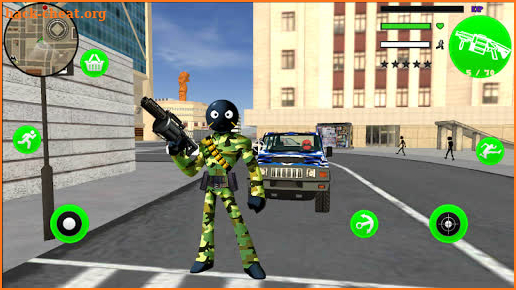 Army US Stickman Rope Hero Gangster OffRoad screenshot