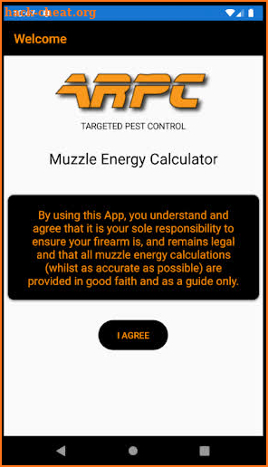 ARPC Muzzle Energy Calculator screenshot