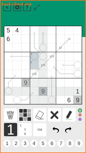 Arrow Sudoku screenshot
