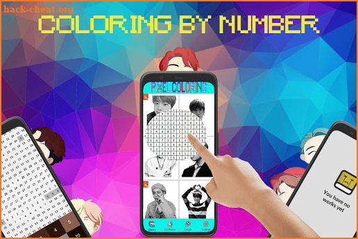 Art Bts Pixel Coloring By Number screenshot