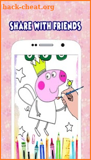 Art peppa Coloring pig Cartoon screenshot