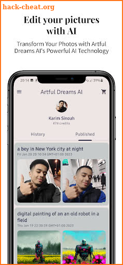 Artful Dreams AI - text to ART screenshot